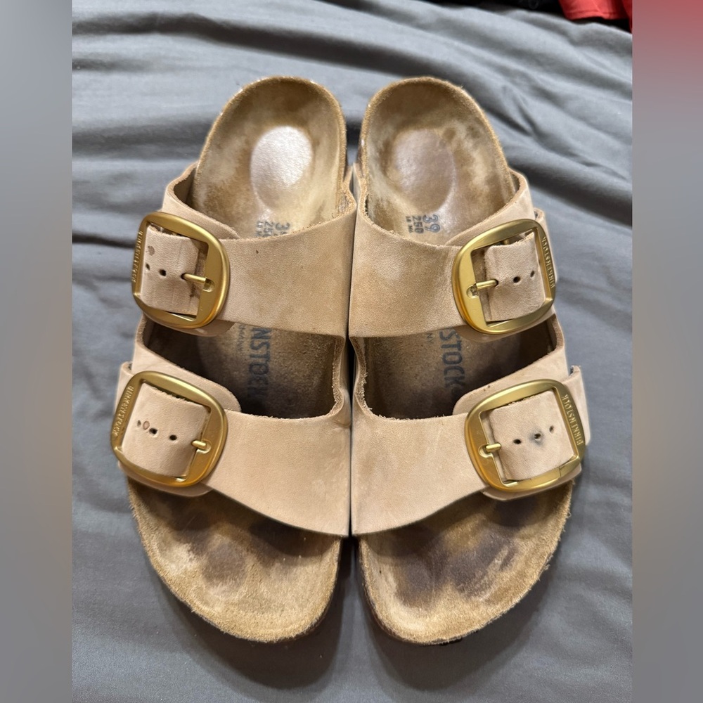 Birkenstock nude suede soft sandals size 39 (size 8)
